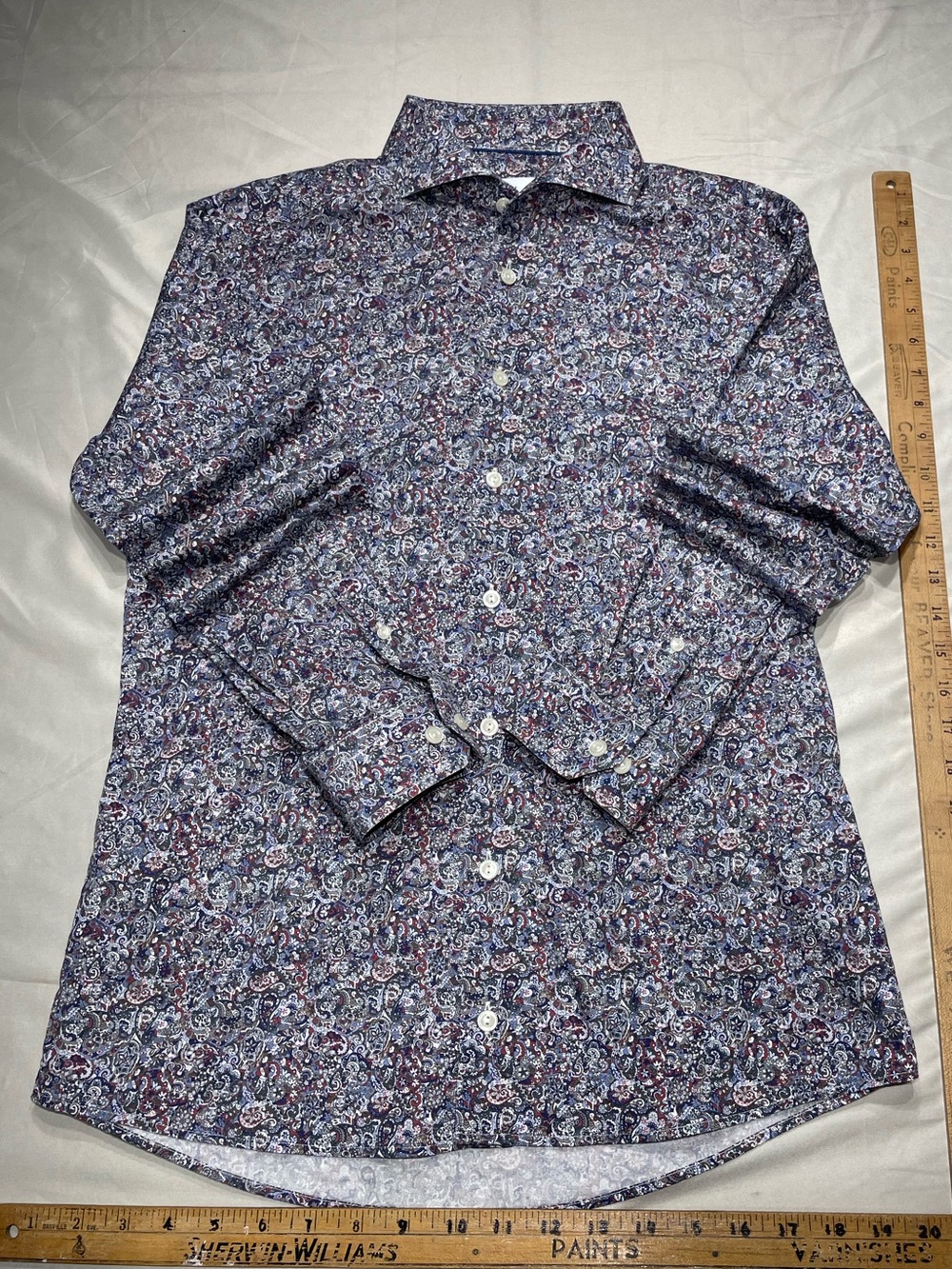Eton Men's Navy Paisley Button-Down Shirt